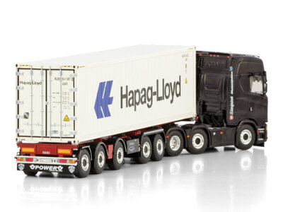 WSI WSI Scania S Highline 6x2  with 5-axle 2 connect combi trailer + 40ft. reefer containers thermoking SIEGRIST