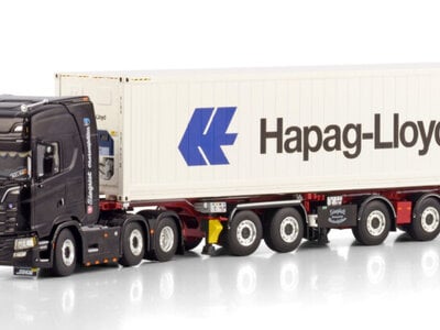 WSI WSI Scania S Highline 6x2  with 5-axle 2 connect combi trailer + 40ft. reefer containers thermoking SIEGRIST