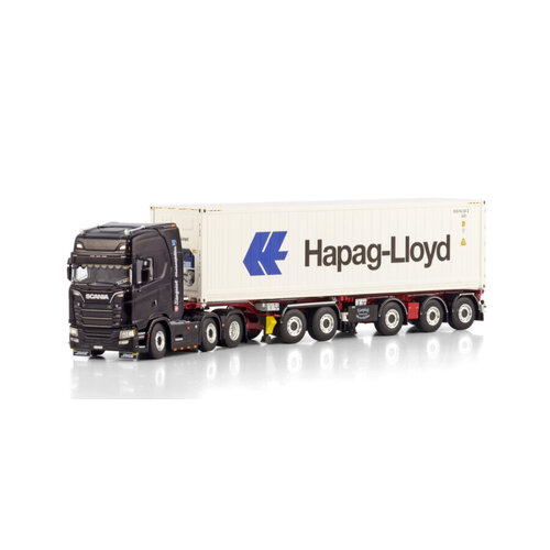 WSI WSI Scania S Highline 6x2  with 5-axle 2 connect combi trailer + 40ft. reefer containers thermoking SIEGRIST