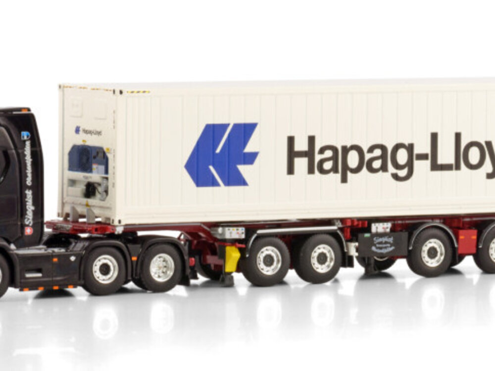 WSI WSI Scania S Highline 6x2  with 5-axle 2 connect combi trailer + 40ft. reefer containers thermoking SIEGRIST