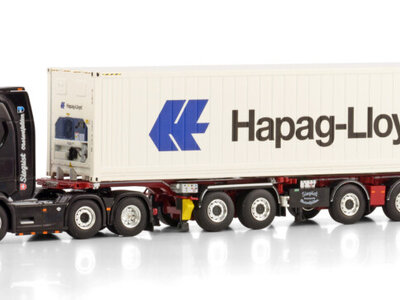 WSI WSI Scania S Highline 6x2  with 5-axle 2 connect combi trailer + 40ft. reefer containers thermoking SIEGRIST