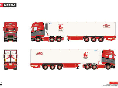 WSI WSI Scania S Highline 6x2 met 3-as koeloplegger N.C. CHRISTENSEN & SONNER