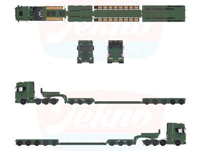 Tekno Tekno Scania NGS Highline 8x4 met 3-bed-5 dieplader BROSHUIS