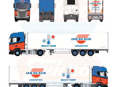 Tekno Tekno Scania NGS 4x2 trekker met 3-assige koeloplegger JAN DE RIJK
