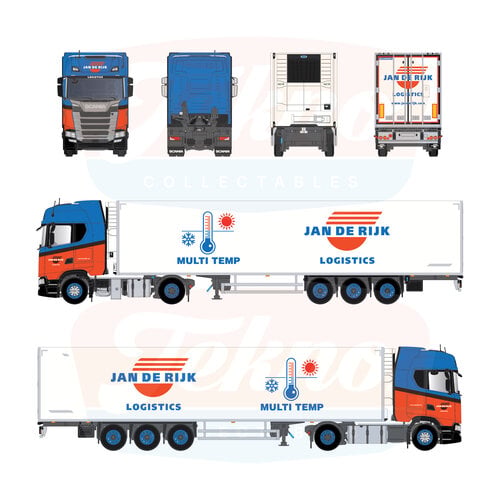 Tekno Tekno Scania NGS 4x2 trekker met 3-assige koeloplegger JAN DE RIJK