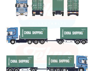 Tekno Tekno Scania 4-serie Topline 8x2 containercombi HOVETRA
