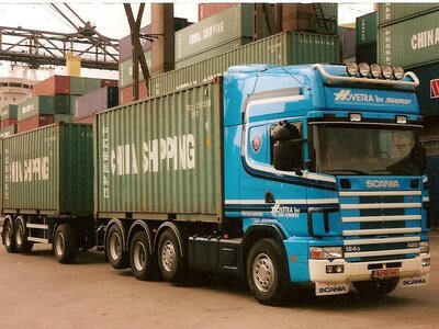 Tekno Tekno Scania 4-serie Topline 8x2 containercombi HOVETRA