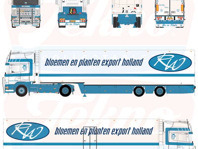 Tekno Tekno Scania 4-serie 4x2 trekker met zwanenhals koeloplegger WAASDORP