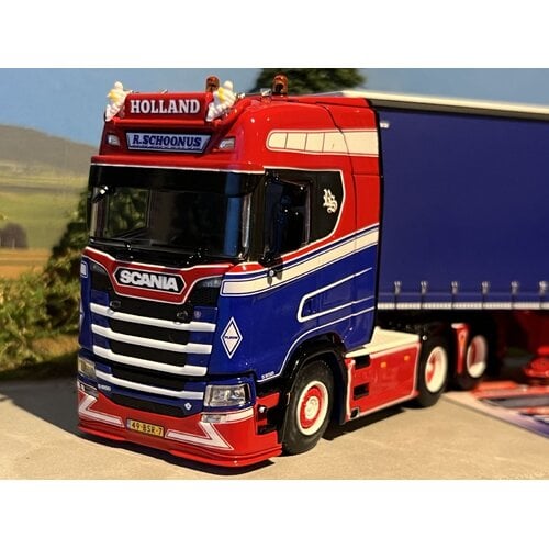 WSI WSI Scania S Highline 6x2 + 3-axle curtainside trailer R. SCHOONUS