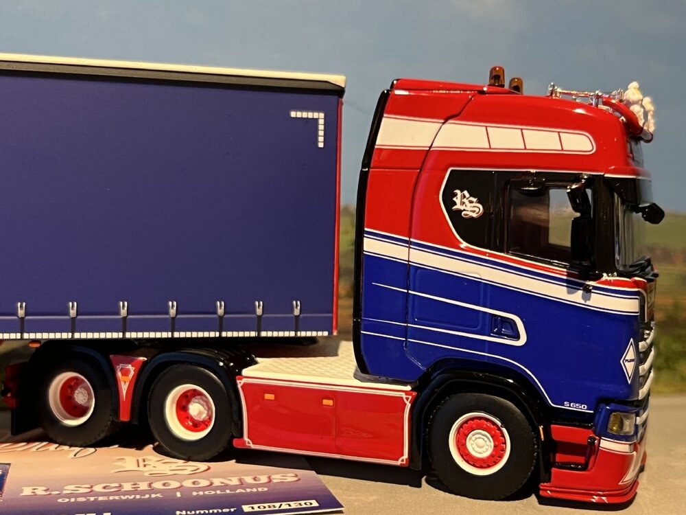 WSI WSI Scania S Highline 6x2 + 3-axle curtainside trailer R. SCHOONUS