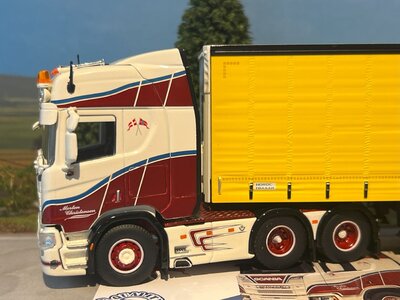 Tekno Tekno Scania Next Gen 6x2 with 3-axle curtainside trailer CHRISTENSEN HAKULL