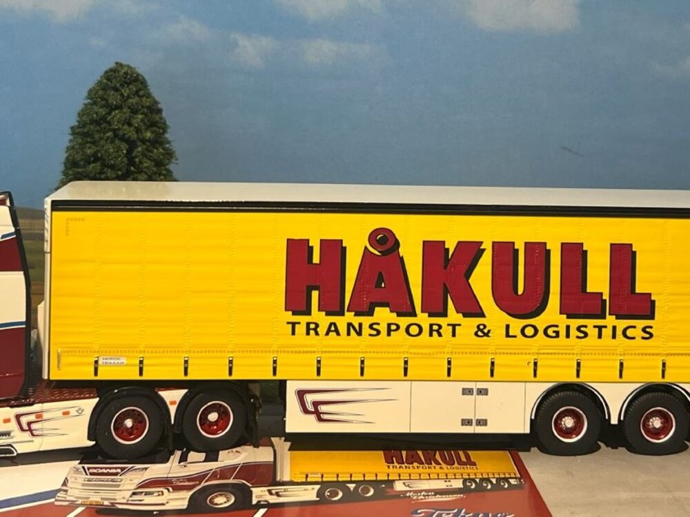 Tekno Tekno Scania Next Gen 6x2 with 3-axle curtainside trailer CHRISTENSEN HAKULL