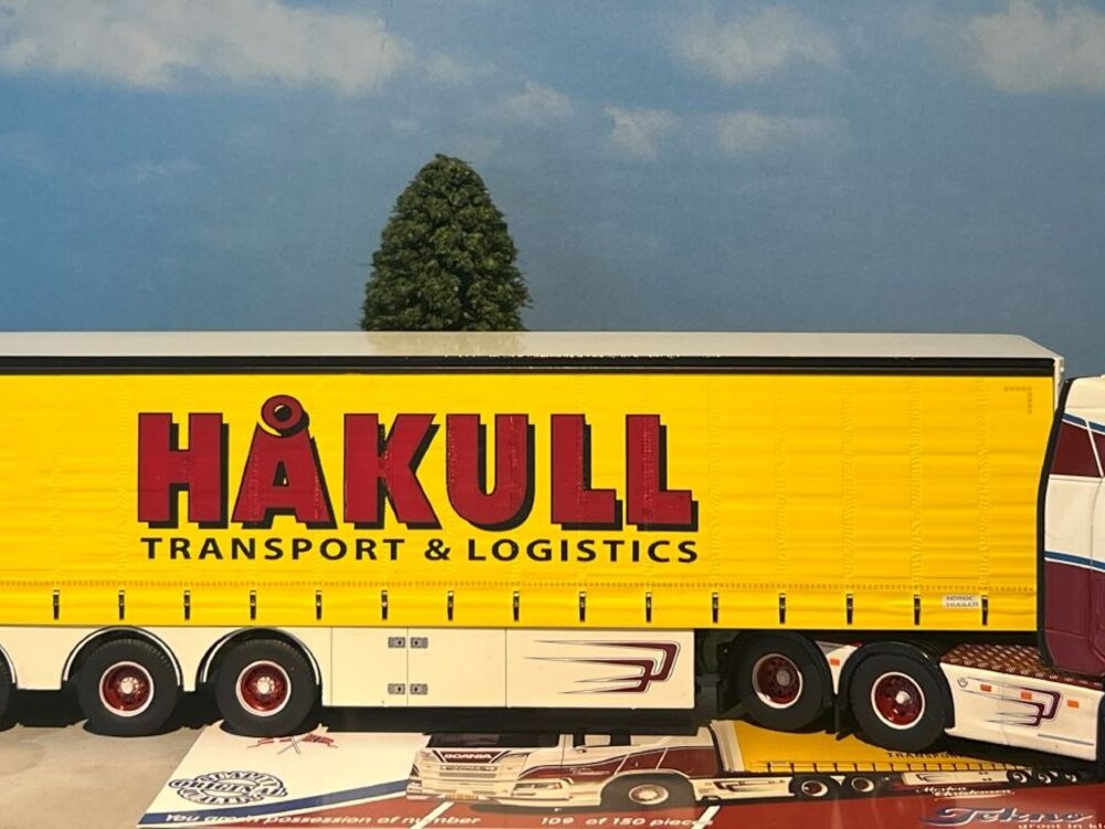 Tekno Tekno Scania Next Gen 6x2 with 3-axle curtainside trailer CHRISTENSEN HAKULL