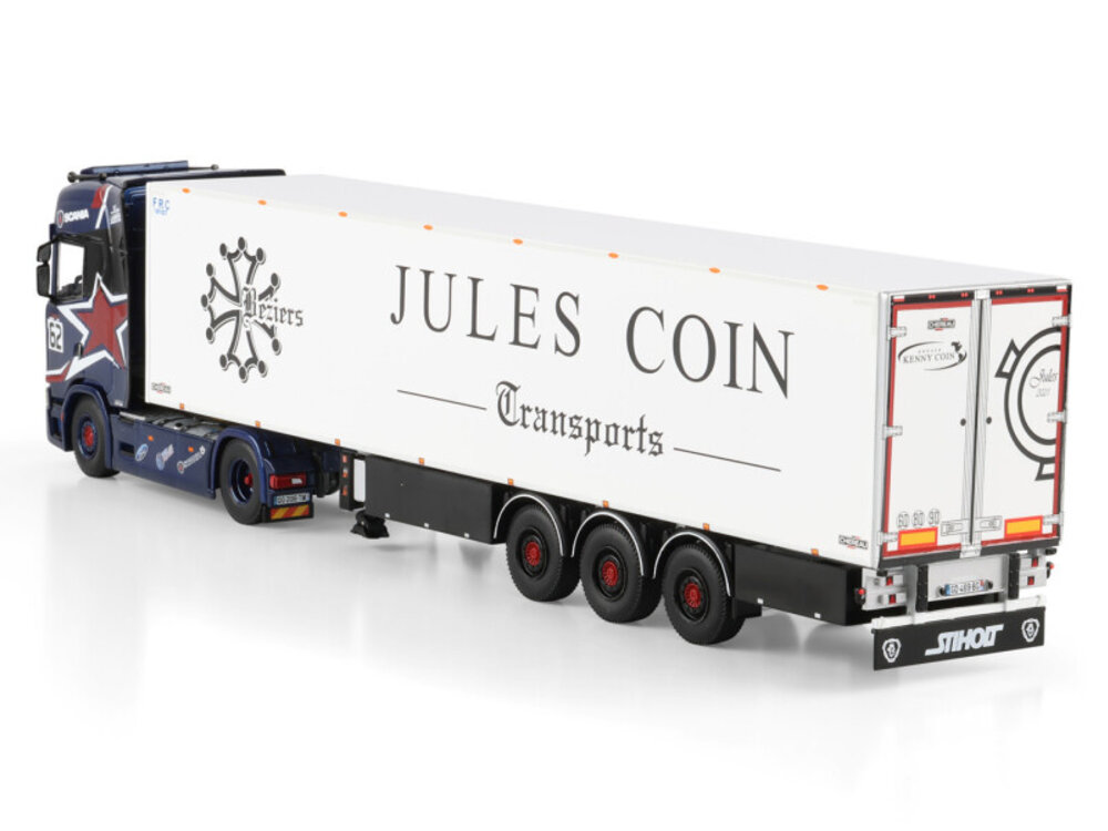 WSI WSI Scania S Highline with 3-axle reefer trailer KENNY COIN