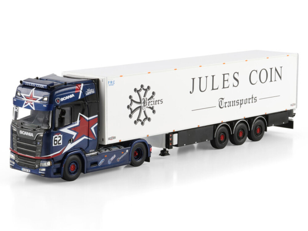 WSI WSI Scania S Highline with 3-axle reefer trailer KENNY COIN