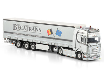 WSI WSI Scania S Highline 4x2 with 3-axle curtainside trailer BECATRANS