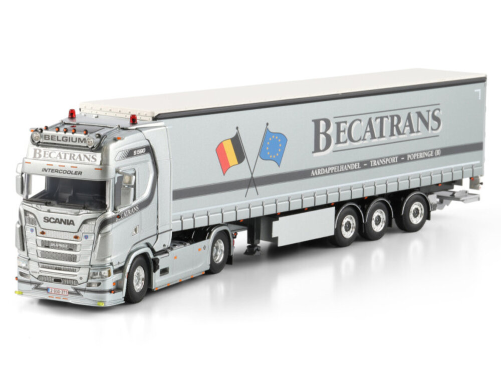 WSI WSI Scania S Highline 4x2 with 3-axle curtainside trailer BECATRANS