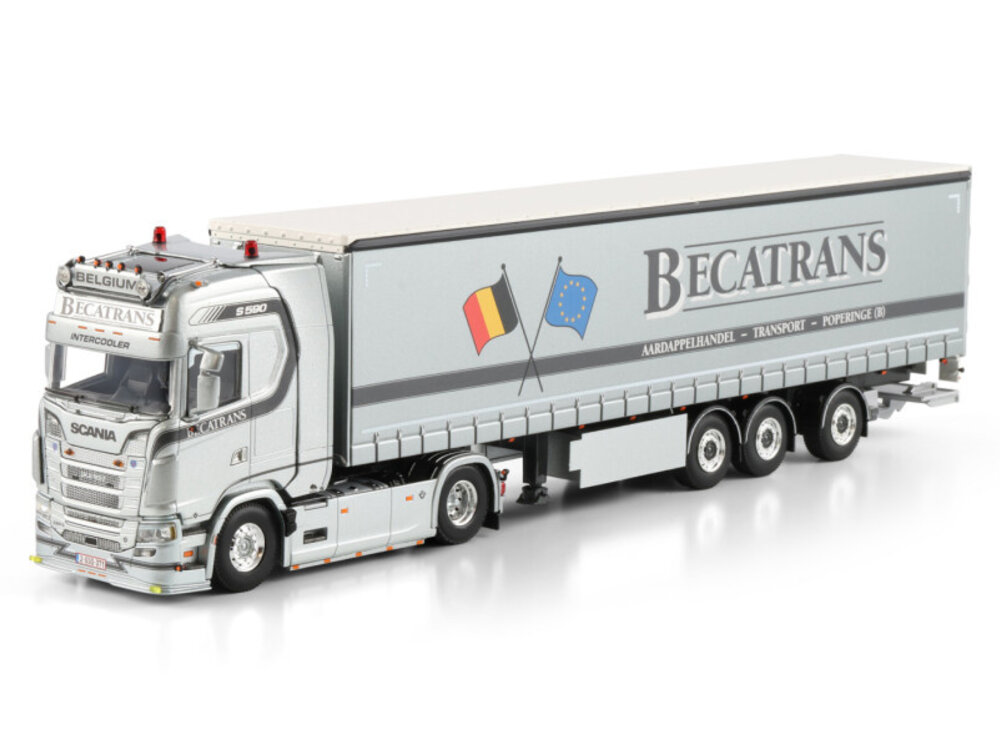 WSI WSI Scania S Highline 4x2 with 3-axle curtainside trailer BECATRANS
