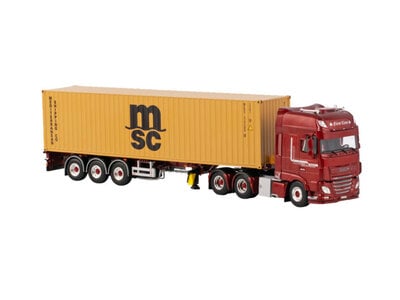 WSI WSI DAF XF Super Space Cab 6x2 with 3-axle container trailer + 40ft container  FÜRST