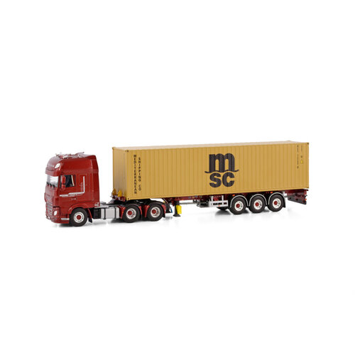 WSI WSI DAF XF Super Space Cab 6x2 with 3-axle container trailer + 40ft container  FÜRST