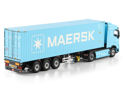 WSI WSI Volvo FH Aero Globetrotter Electric 4x2 + 3-axle container trailer + 40ft. container MAERSK