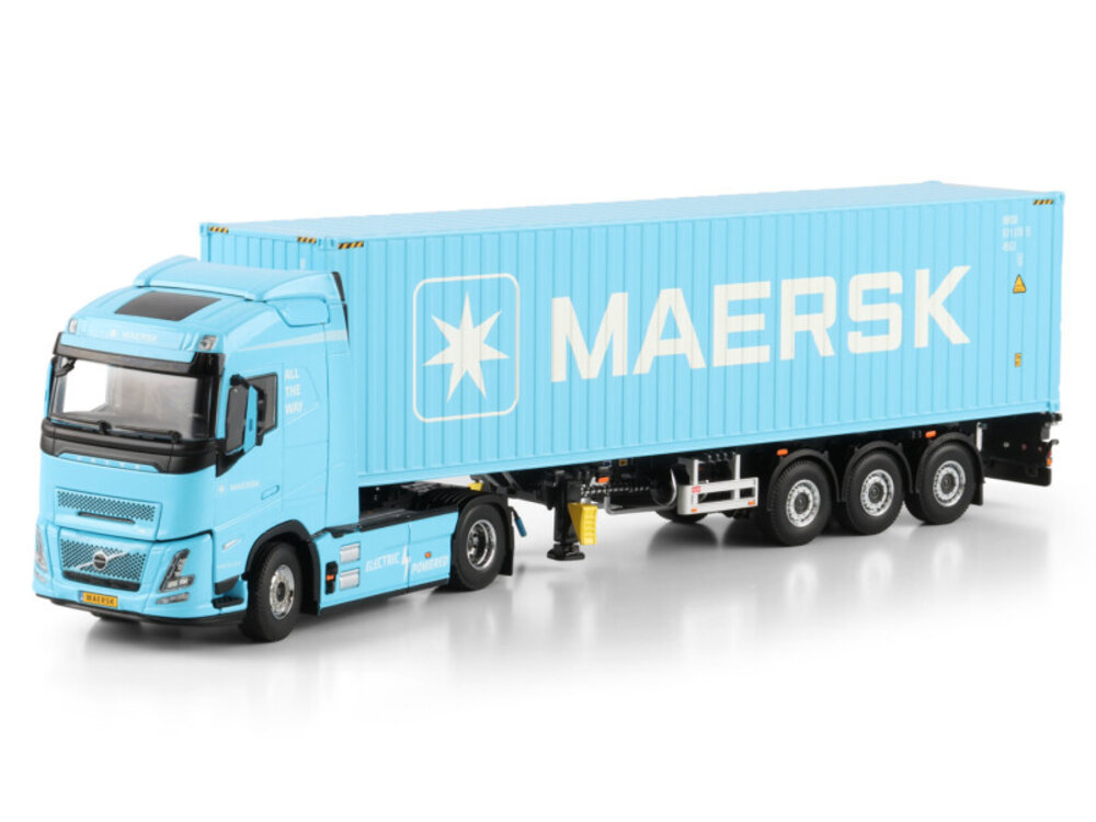 WSI WSI Volvo FH Aero Globetrotter Electric 4x2 + 3-axle container trailer + 40ft. container MAERSK