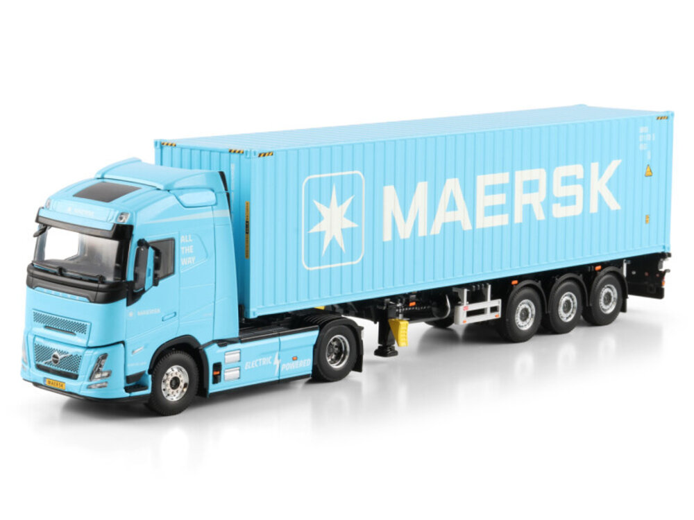 WSI WSI Volvo FH Aero Globetrotter Electric 4x2 + 3-axle container trailer + 40ft. container MAERSK