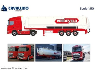 Cavallino Cavallino DAF XG 4x2 with 3-axle bulk trailer VREDEVELD TRANSPORT
