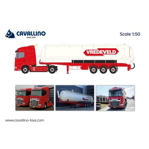 Cavallino Cavallino DAF XG 4x2 with 3-axle bulk trailer VREDEVELD TRANSPORT
