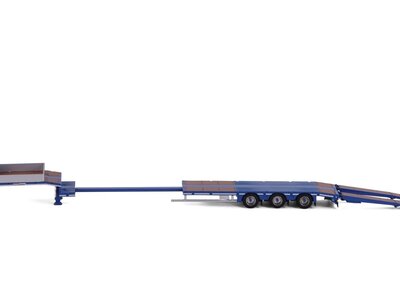 Cavallino Cavallino 3-as semi dieplader met oprijplaten (Blauw) BASIS LINE