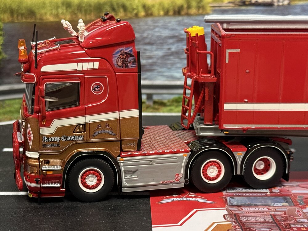 Tekno Tekno Scania R 6x2 with 3-axle Stas tipper trailer RONNY CEUSTERS