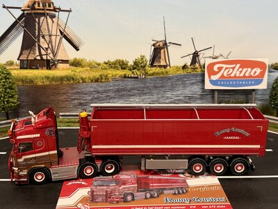 Tekno Tekno Scania R 6x2 with 3-axle Stas tipper trailer RONNY CEUSTERS