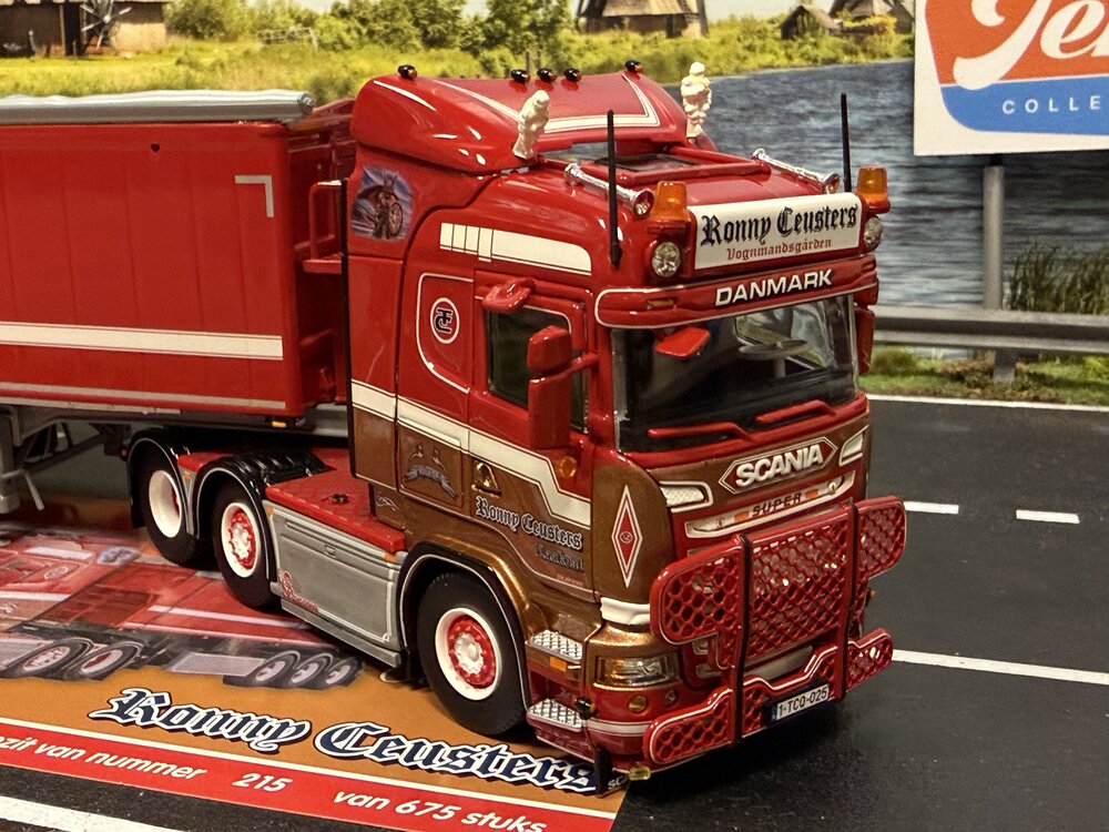 Tekno Tekno Scania R 6x2 with 3-axle Stas tipper trailer RONNY CEUSTERS