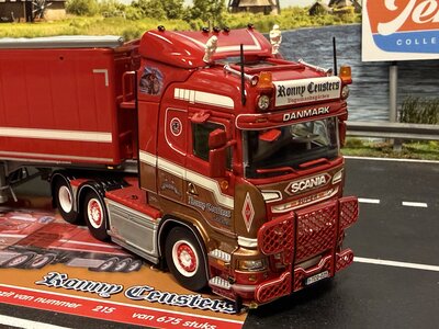 Tekno Tekno Scania R 6x2 with 3-axle Stas tipper trailer RONNY CEUSTERS