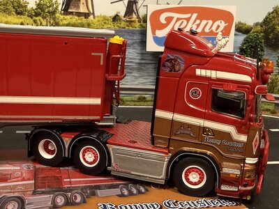 Tekno Tekno Scania R 6x2 with 3-axle Stas tipper trailer RONNY CEUSTERS