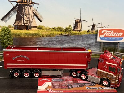 Tekno Tekno Scania R 6x2 with 3-axle Stas tipper trailer RONNY CEUSTERS