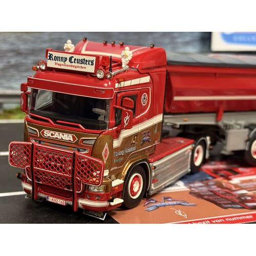 Tekno Tekno Scania R Lowline 4x2 with 3-axle tipper trailer RONNY CEUSTERS