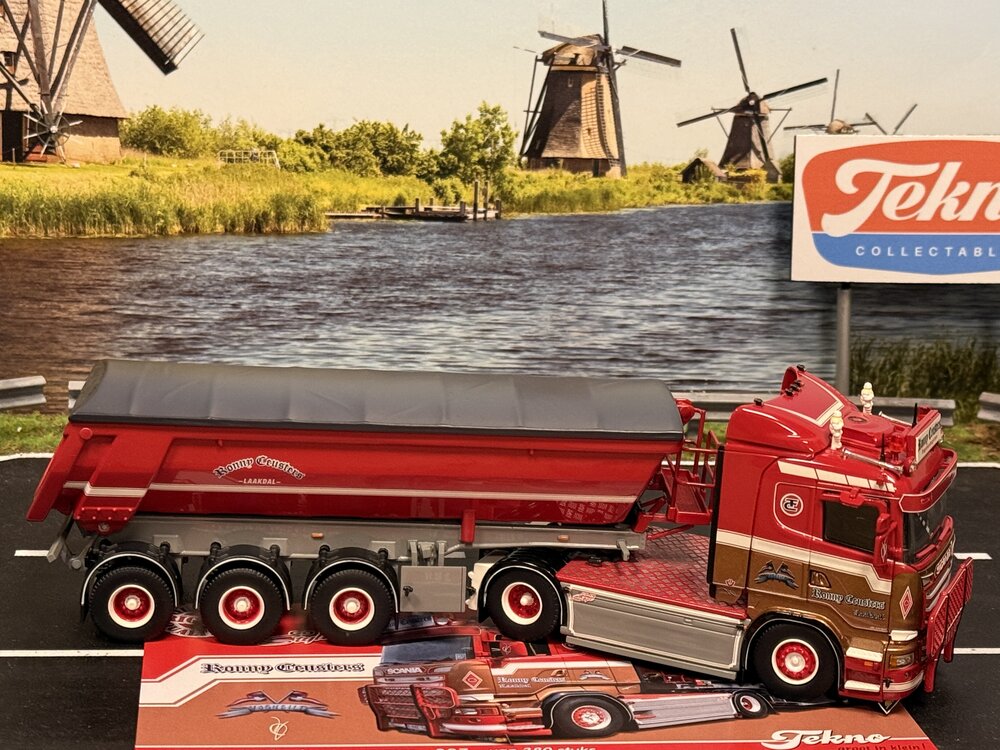 Tekno Tekno Scania R Lowline 4x2 with 3-axle tipper trailer RONNY CEUSTERS