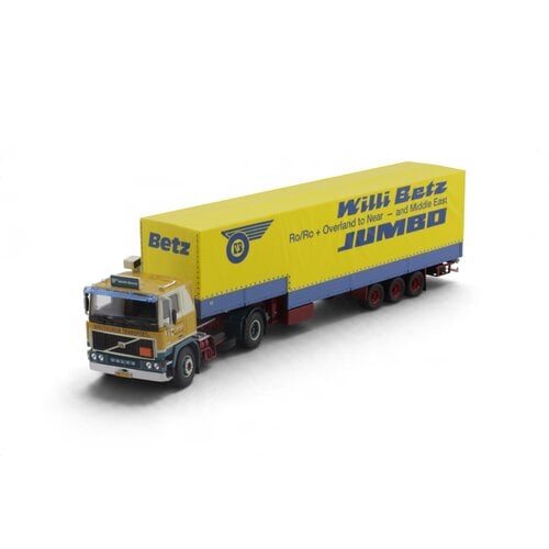 Tekno Tekno Volvo F12 with classic 3-axle tilt trailer WINTERSWIJK TRANSPORT / WILLY BETZ