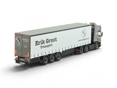 Tekno Tekno Scania 4-serie Topline 6x2 truck with 3-axle curtainside trailer ERIK DE GROOT TRANSPORT