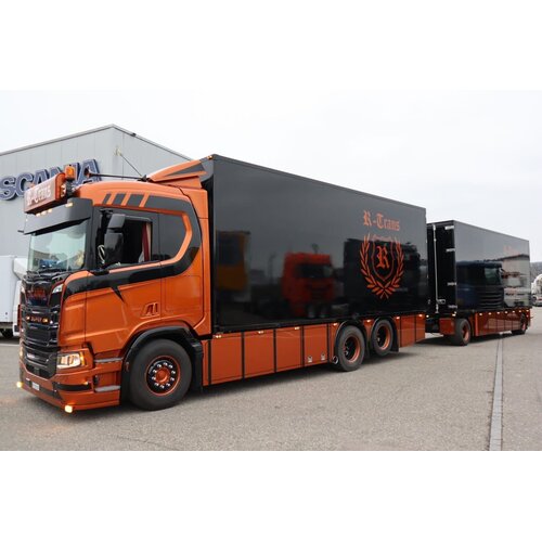 Tekno Tekno Scania NGR Normal Roof rigid truck with 3-axle trailer R-TRANS