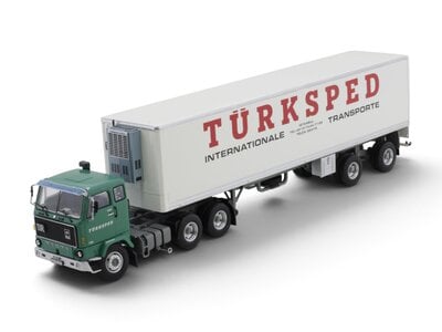 Tekno Tekno Volvo F89 with classic 3-axle reefer trailer TURKSPED