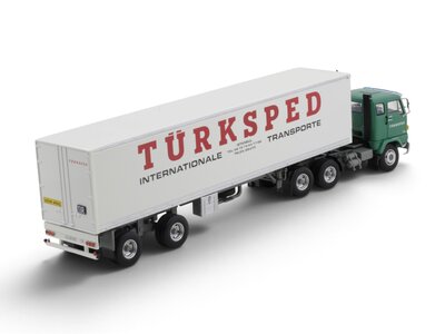Tekno Tekno Volvo F89 with classic 3-axle reefer trailer TURKSPED