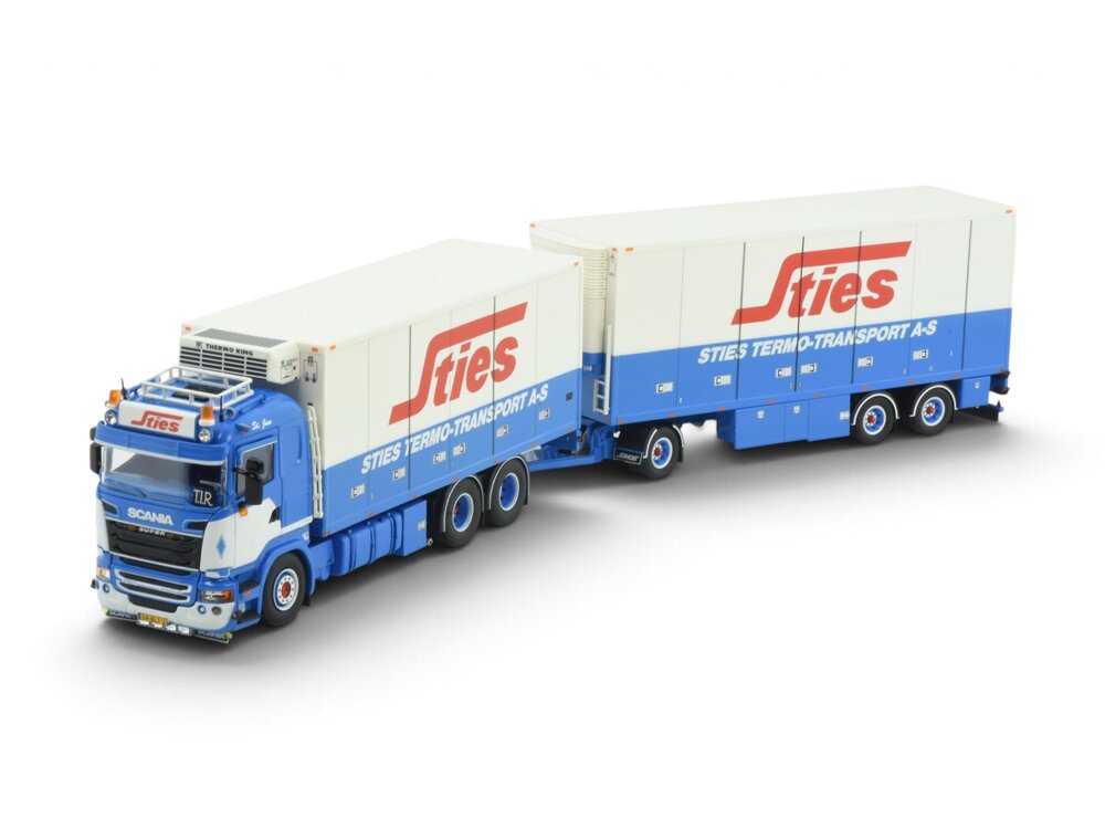 Tekno Tekno Scania R560 Riged truck with 3-axle trailer STIES