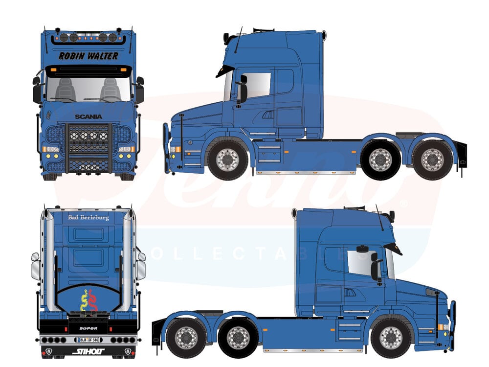 Tekno Tekno Scania Torpedo Topline 6x4 ROBIN WALTER