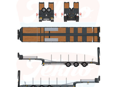 Tekno Tekno 3-axle Broshuis semi lowloader T.B.