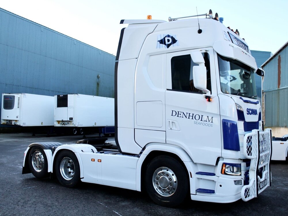WSI WSI Scania S 6x2 with 3-axle reefer trailer DENHOLM SEAFOODS Peterhead Scotland