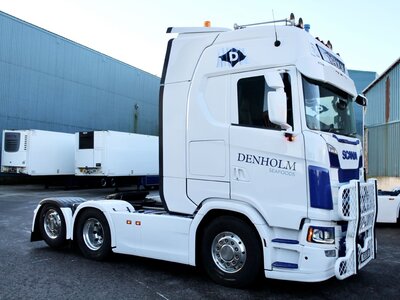 WSI WSI Scania S 6x2 with 3-axle reefer trailer DENHOLM SEAFOODS Peterhead Scotland