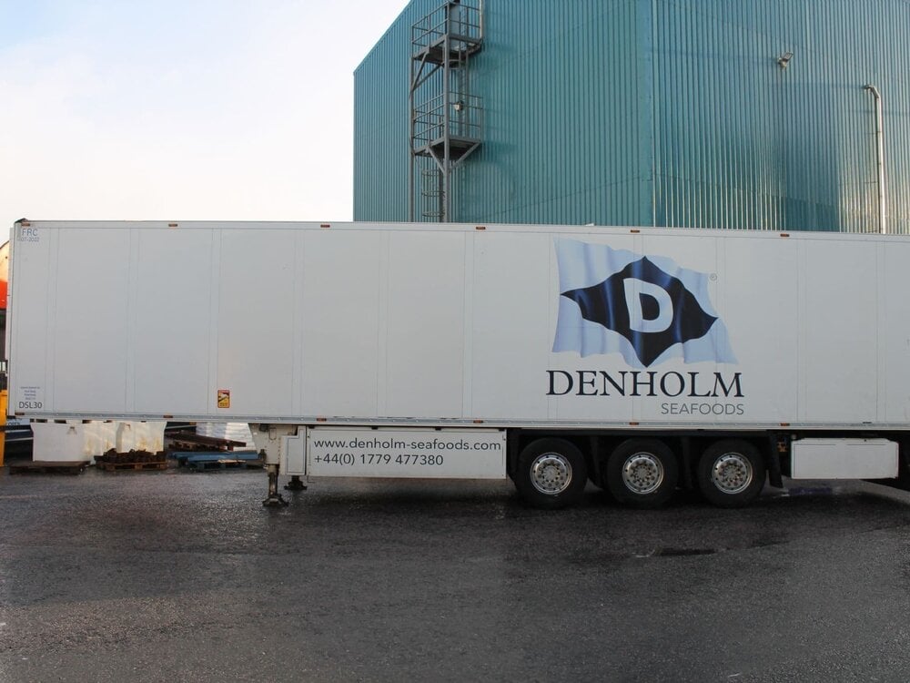 WSI WSI Scania S 6x2 met 3-as koeloplegger DENHOLM SEAFOODS Peterhead Scotland