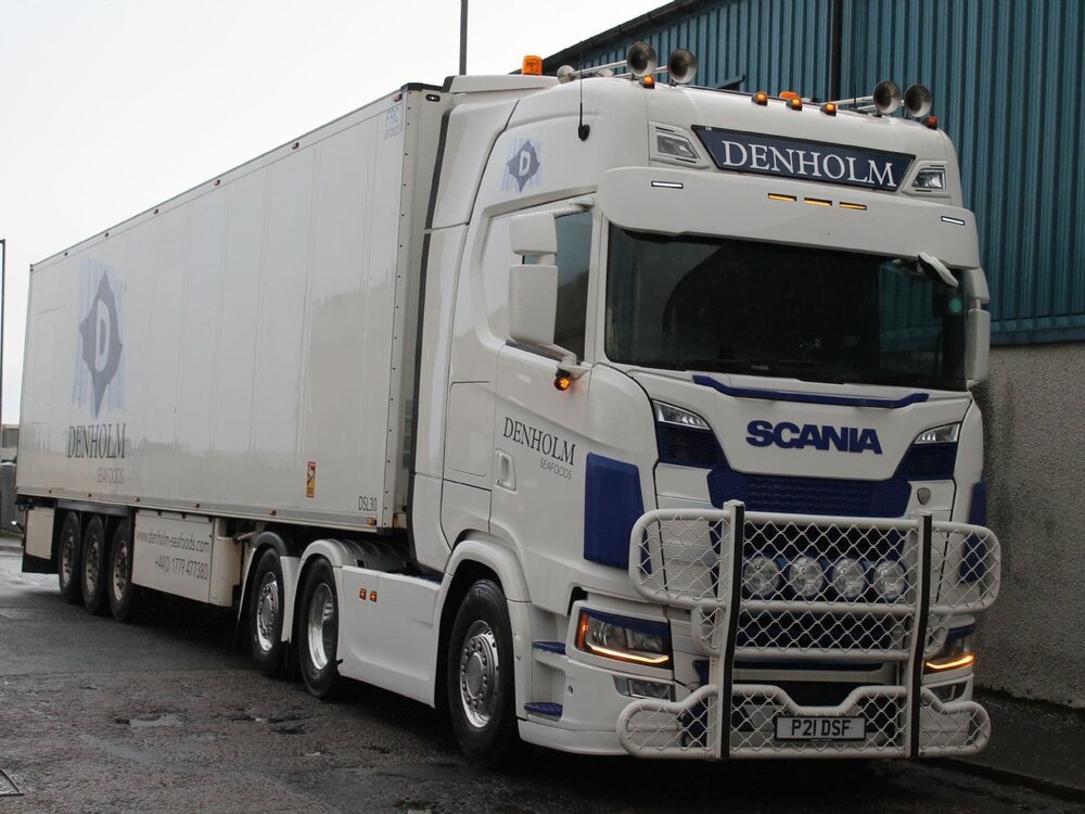 WSI WSI Scania S 6x2 with 3-axle reefer trailer DENHOLM SEAFOODS Peterhead Scotland